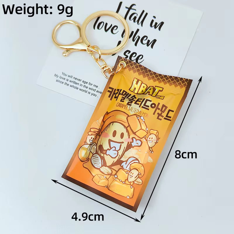 Simulation Instant Noodles Keychain on the Phone Mini Snacks Pendant Bag Pendant Christmas Gifts for the New Year