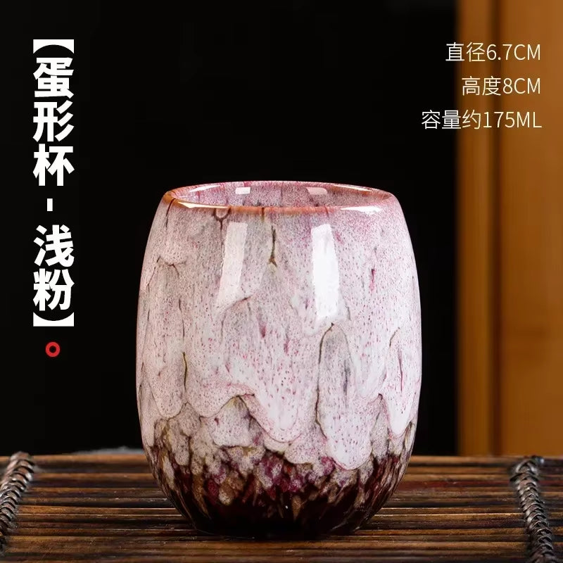 Kiln Transforms the Master'S Cup Ceramic Coffee Mug Simplicity Household Kung Fu Teacup Creative Tasting Cup Personal Single Mug
