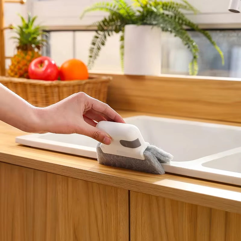 Household Cleaning Brush Groove Cleaning Tool Window Track Cleaner Window Groove Brush Scouring Door Track Pad Gap Cleaner