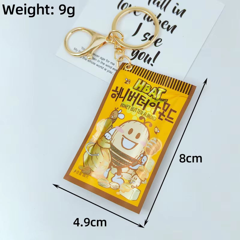 Simulation Instant Noodles Keychain on the Phone Mini Snacks Pendant Bag Pendant Christmas Gifts for the New Year