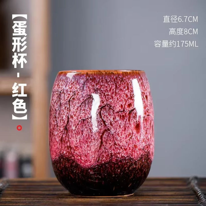 Kiln Transforms the Master'S Cup Ceramic Coffee Mug Simplicity Household Kung Fu Teacup Creative Tasting Cup Personal Single Mug