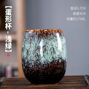 Kiln Transforms the Master'S Cup Ceramic Coffee Mug Simplicity Household Kung Fu Teacup Creative Tasting Cup Personal Single Mug