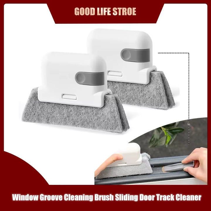 Household Cleaning Brush Groove Cleaning Tool Window Track Cleaner Window Groove Brush Scouring Door Track Pad Gap Cleaner