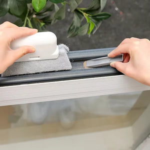 Household Cleaning Brush Groove Cleaning Tool Window Track Cleaner Window Groove Brush Scouring Door Track Pad Gap Cleaner
