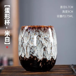 Kiln Transforms the Master'S Cup Ceramic Coffee Mug Simplicity Household Kung Fu Teacup Creative Tasting Cup Personal Single Mug