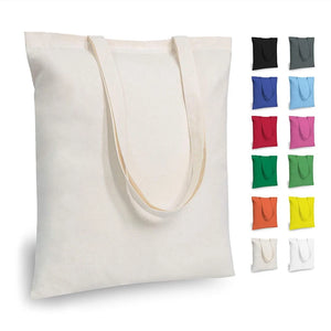 Custom Logo Design Tote Bag Canvas Grocery Bag Portable Canvas Shopping Handbag Custom Size for Promotional Gifts