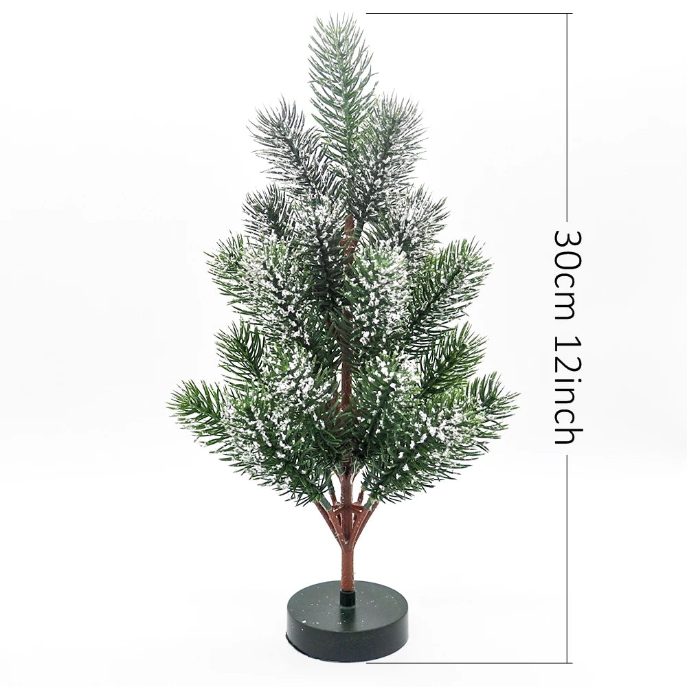30CM Shiny Mini Artificial Christmas Tree Desktop Immortal Decoration New Year Family Decoration Birthday Gift Valentine'S Day