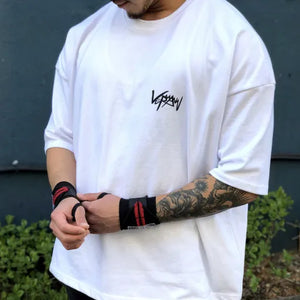 50 piece Custom Logo High Quality T shirt Heavyweight Gym Apparel with Solid Pattern and Comfortable Neck