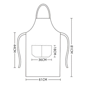 Customized Logo Waterproof Work Kitchen Canvas Apron with Pockets for Women Men Waiter Coffee Restaurant Chef Uniform