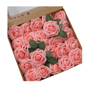 Artificial Foam Roses – 15/25/100pcs Fake Flowers for Weddings, Bouquets, Centerpieces & Valentine’s or Mother’s Day Gifts