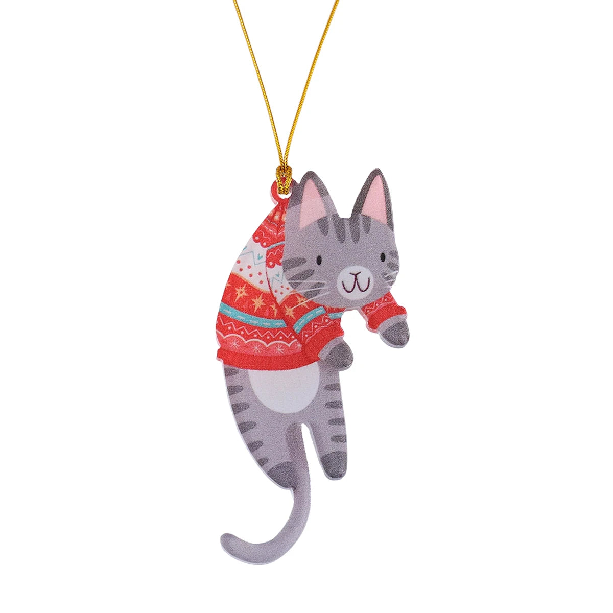 Christmas Cat Hanging Signs – Cute Cat Tree Pendants & Door Decorations for Xmas and New Year