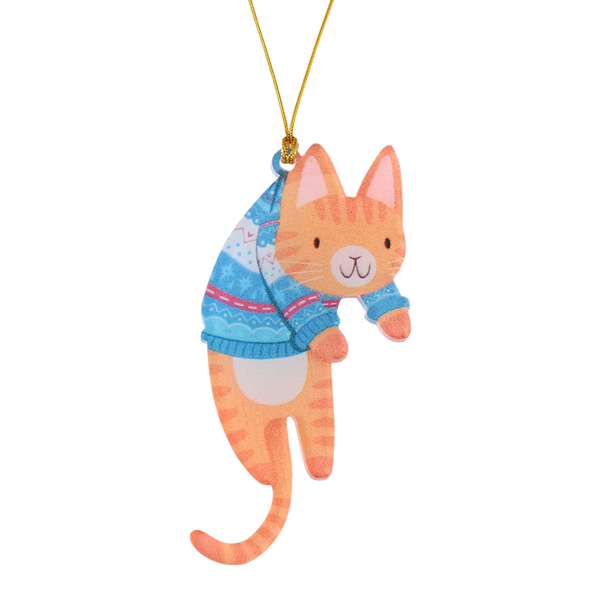Christmas Cat Hanging Signs – Cute Cat Tree Pendants & Door Decorations for Xmas and New Year