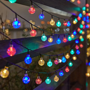 Solar Bubble Ball String Lights – Waterproof Outdoor LED Orbs for Patio, Garden, Christmas & Holiday Parties