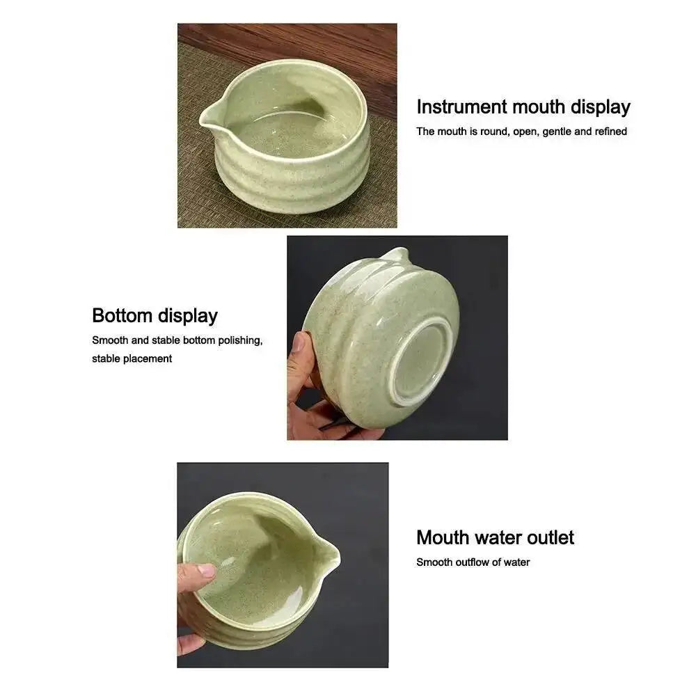 Large-Capacity Ceramic Matcha Bowl with Smooth Finish – Heat-Resistant, Ideal for Tea, Soup, Salads