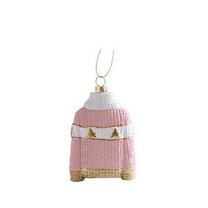 Pink Christmas Hanging Ornaments – Tree Baubles, Wreath & Gift Box Decorations for Holiday and Party Décor