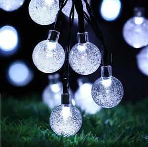 Solar Bubble Ball String Lights – Waterproof Outdoor LED Orbs for Patio, Garden, Christmas & Holiday Parties