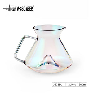 Hill Coffee Server Guide Extraction Pour over Coffee Server Ergonomic Handle High-Borosilicate Glass for Barista