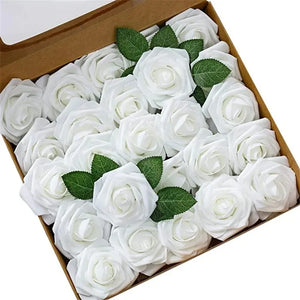 Artificial Foam Roses – 15/25/100pcs Fake Flowers for Weddings, Bouquets, Centerpieces & Valentine’s or Mother’s Day Gifts
