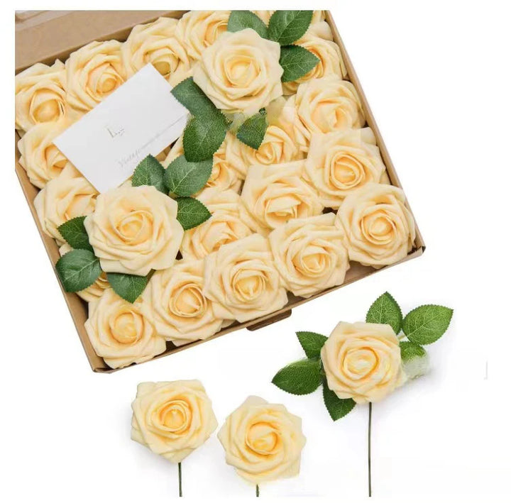 Artificial Foam Roses – 15/25/100pcs Fake Flowers for Weddings, Bouquets, Centerpieces & Valentine’s or Mother’s Day Gifts