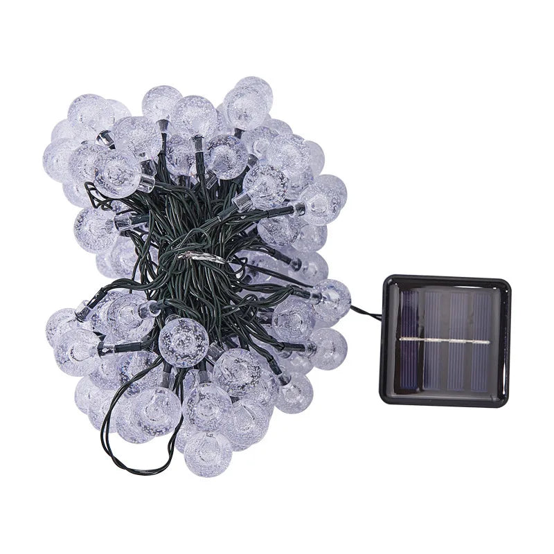 Solar Bubble Ball String Lights – Waterproof Outdoor LED Orbs for Patio, Garden, Christmas & Holiday Parties