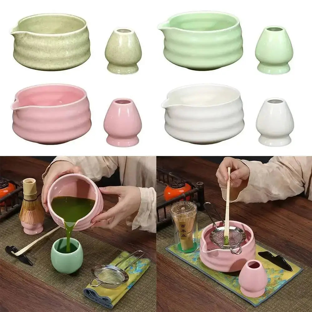 Large-Capacity Ceramic Matcha Bowl with Smooth Finish – Heat-Resistant, Ideal for Tea, Soup, Salads