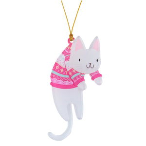 Christmas Cat Hanging Signs – Cute Cat Tree Pendants & Door Decorations for Xmas and New Year