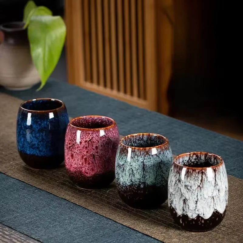 Kiln Transforms the Master'S Cup Ceramic Coffee Mug Simplicity Household Kung Fu Teacup Creative Tasting Cup Personal Single Mug