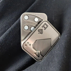 Fidget Spinner KK Pop Fingertip Gyro Solution Pressure Reduction Toy Push Poker Push Card EDC Stainless Steel Toys Adult Gifts