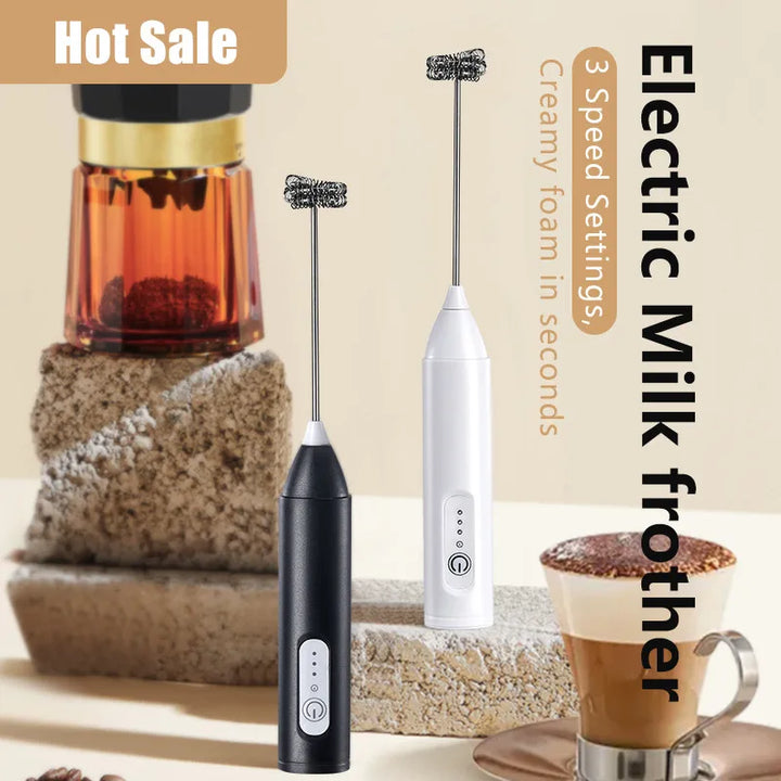 Wireless Milk Frs Electric Handheld Blender Electrical Mini Coffee Maker Whisk Mixer with USB for Coffee Cappuccino Cream